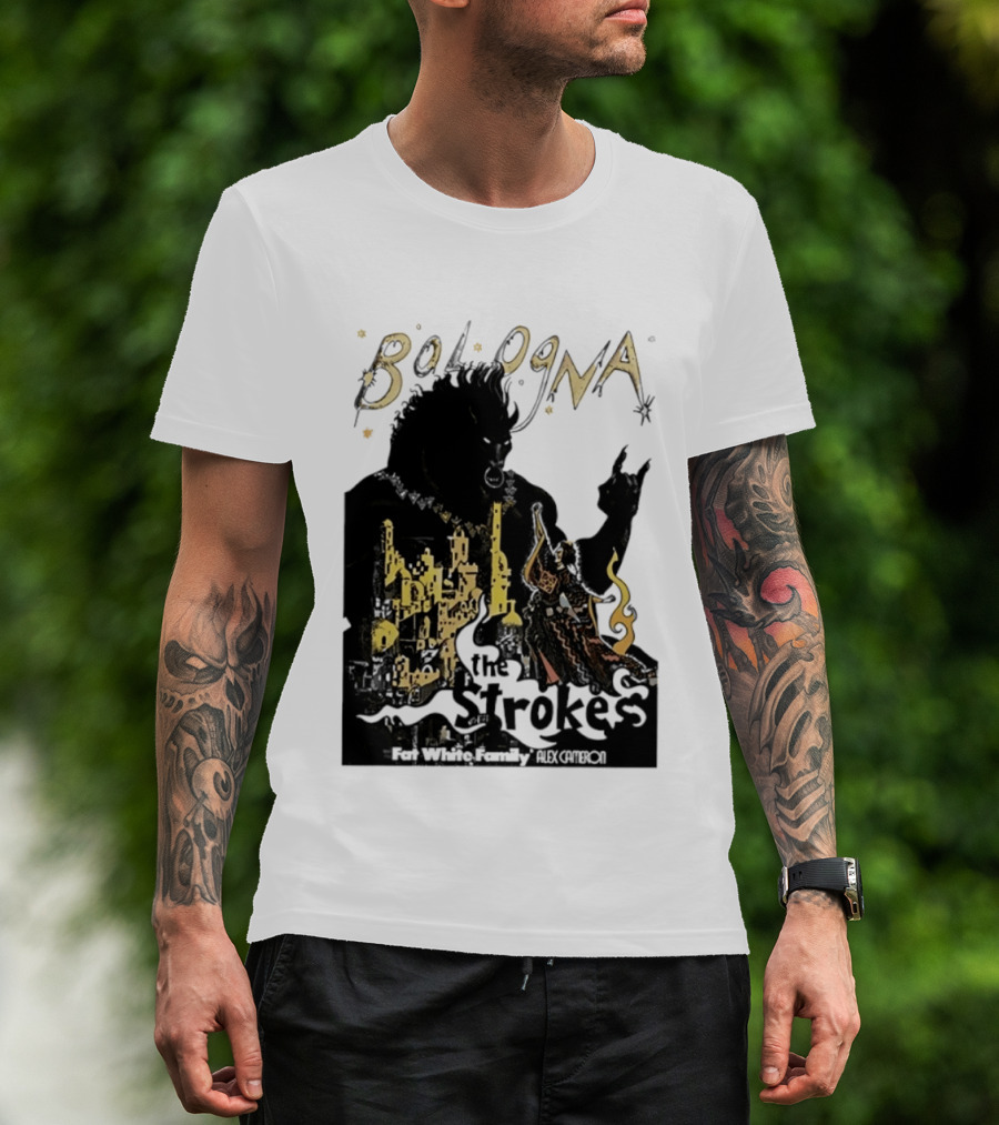 Bologna Concert The Strokes Fat White Family Alex Cameron Unipol Arena T-Shirt