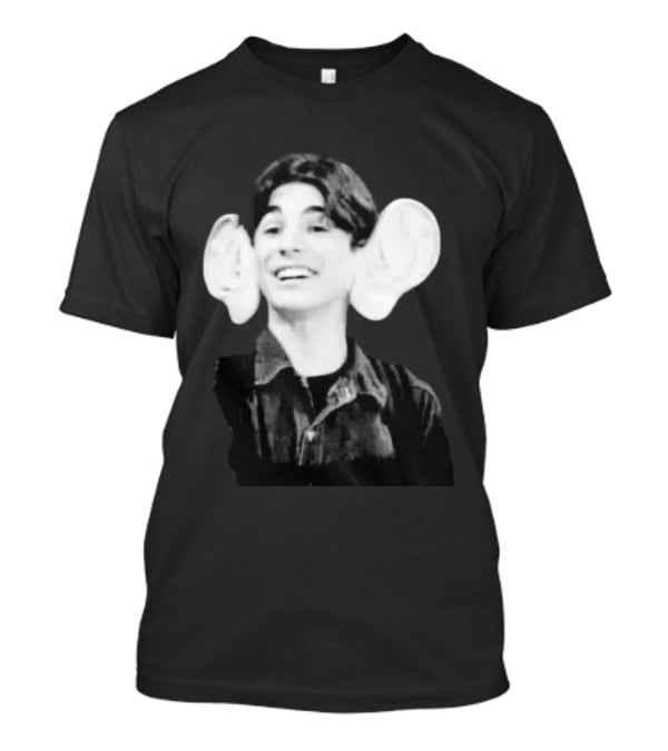 Ear Boy Halftone Surreal Black And White T-Shirt