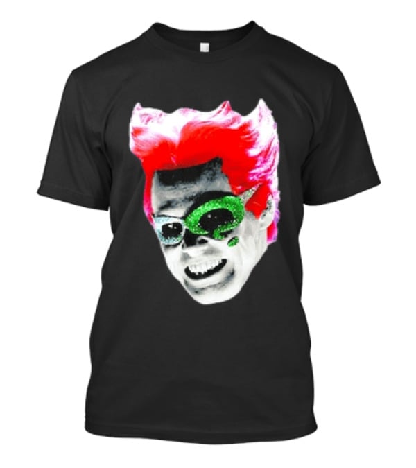 Jim Carrey The Riddler Batman Forever Green Glitter Mask Pink Hair T-Shirt