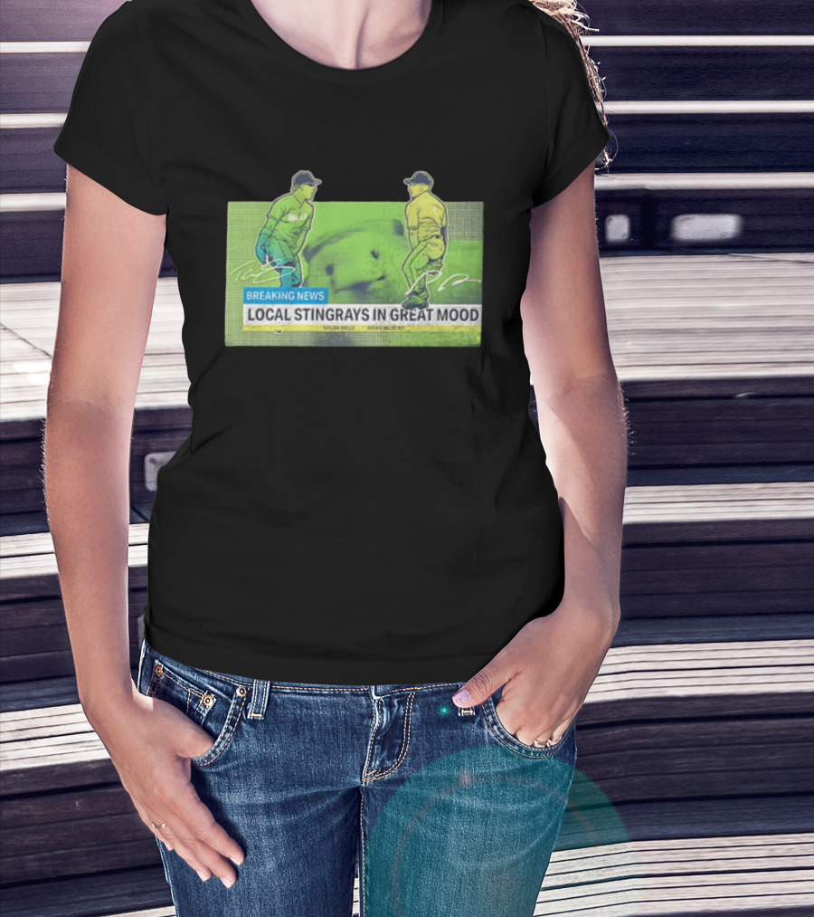 Local Stingrays In Great Mood Taylor Walls Richie Palacios Tampa Bay Rays Breaking News T-Shirt