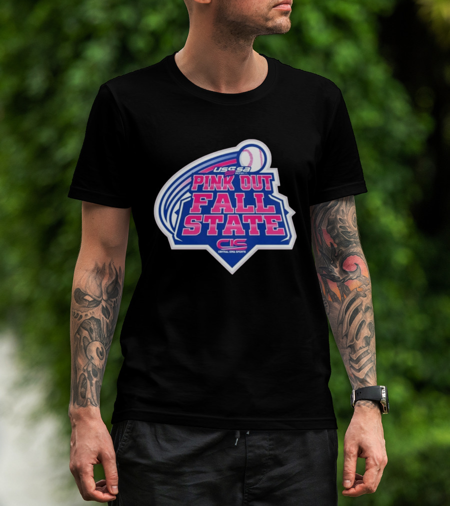 USSSA Iowa Pink Out Fall State Central Iowa Sports Baseball T-Shirt