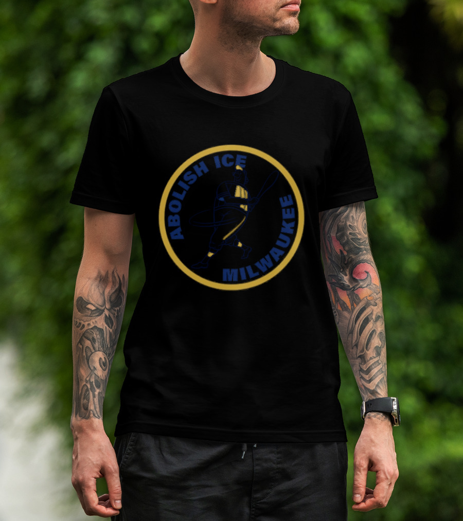 Milwaukee Abolish ICE Baseball Style Political T-Shirt