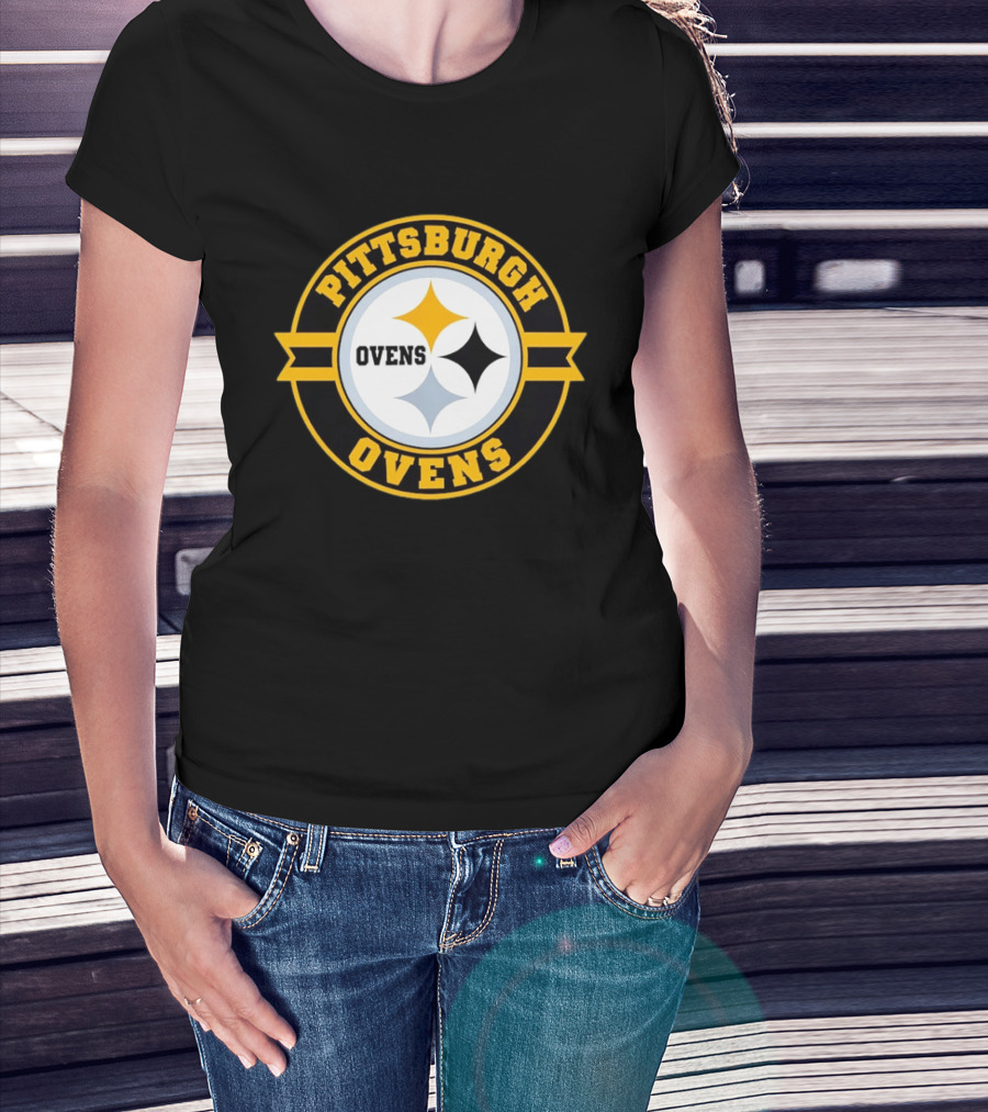 Pittsburgh Ovens Circle Emblem Black Gold Stars T-Shirt