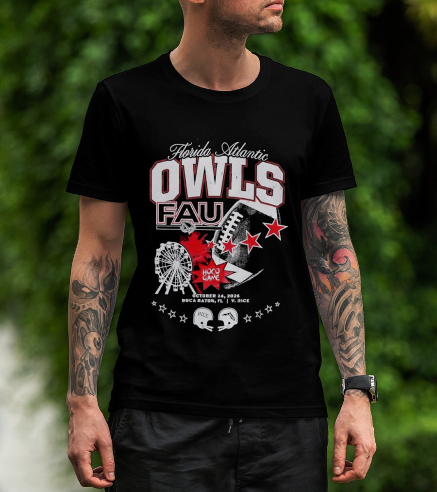 Florida Atlantic Owls FAU Hoco Game Boca Raton October 24 2026 T-Shirt