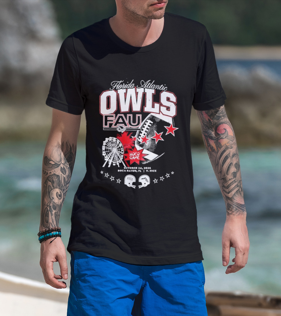 Florida Atlantic Owls FAU Hoco Game Boca Raton October 24 2026 T-Shirt