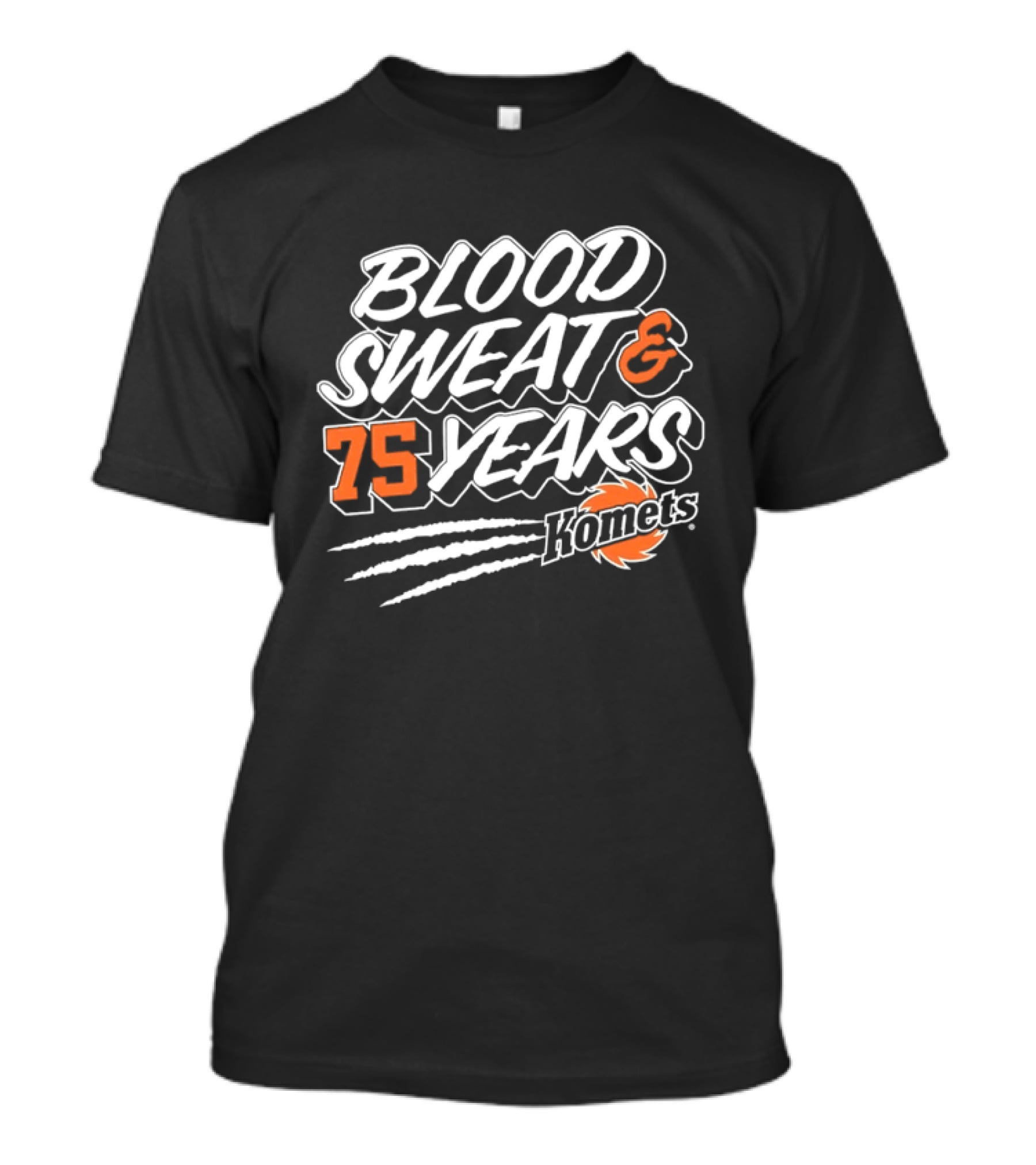Blood Sweat & 75 Years Fort Wayne Komets Anniversary Celebration T-Shirt