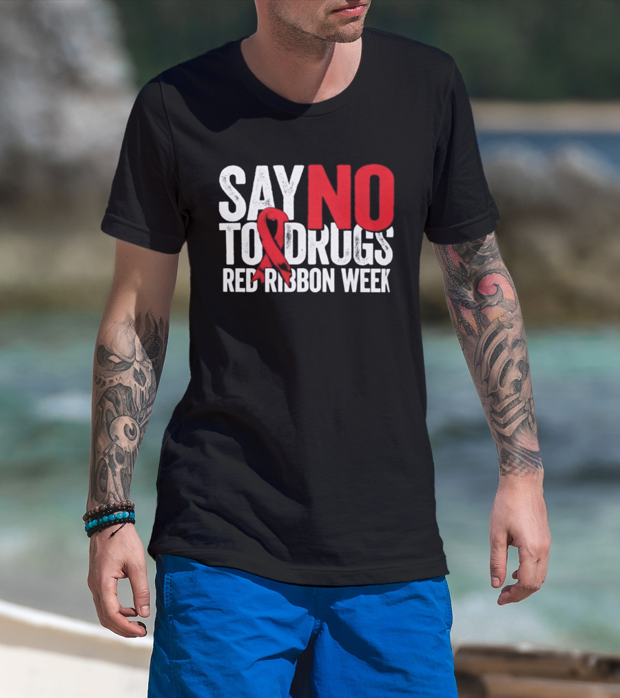 Red Ribbon Week Say No To Drugs Awareness Campaign T-Shirt