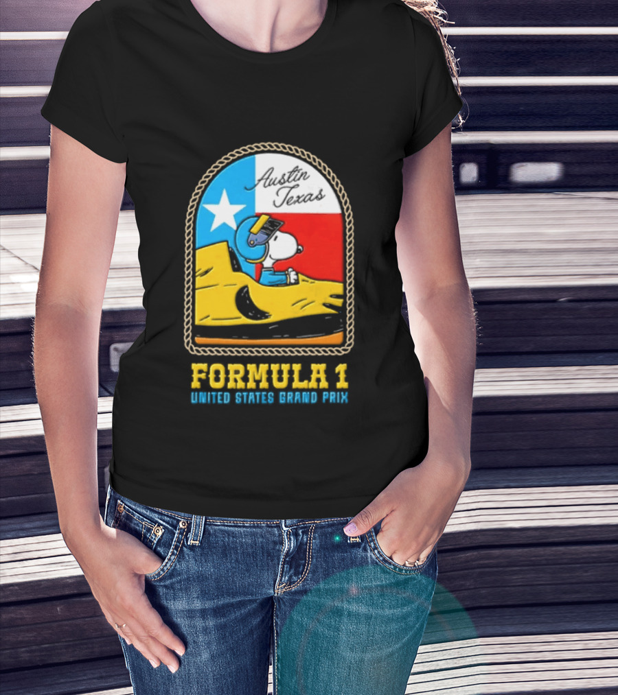Formula 1 Snoopy United States Grand Prix Austin Texas T-Shirt
