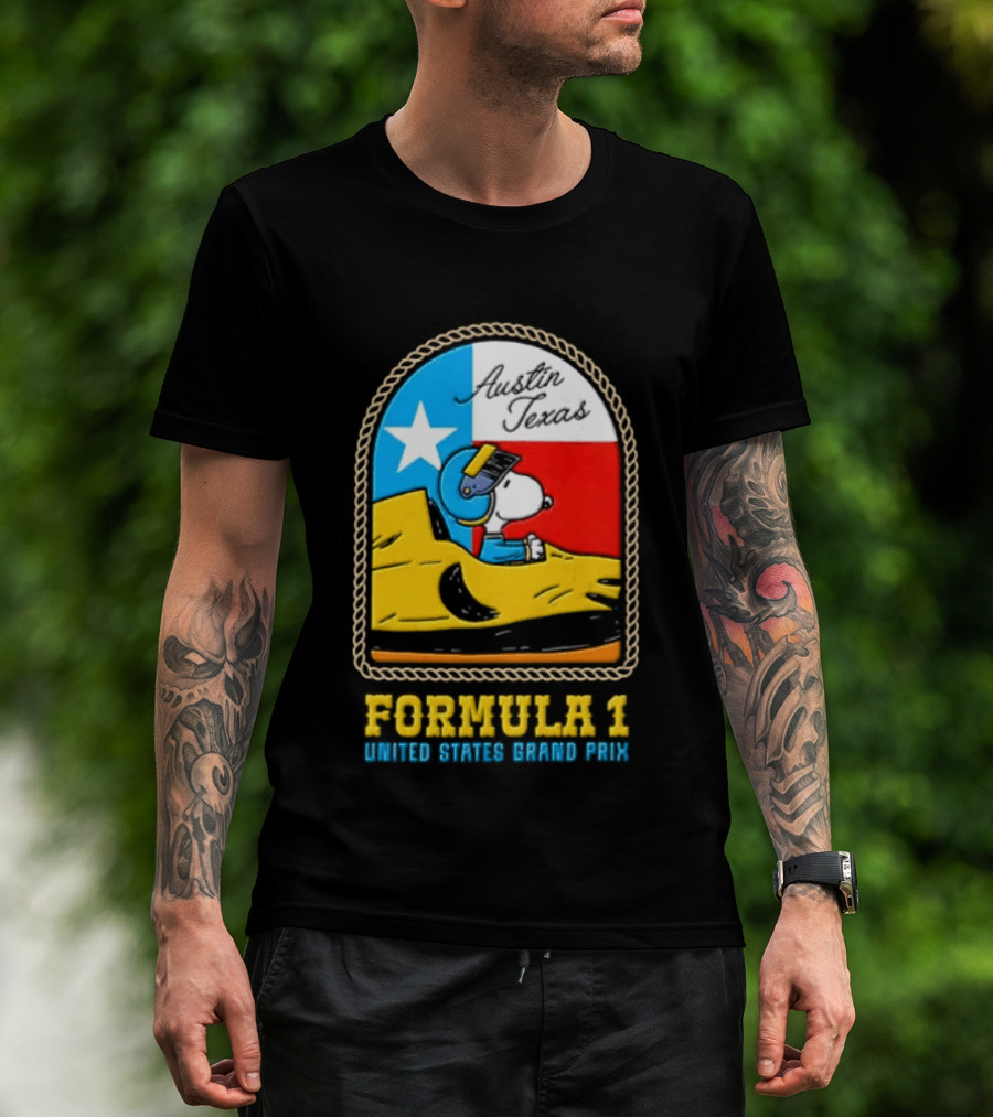 Formula 1 Snoopy United States Grand Prix Austin Texas T-Shirt
