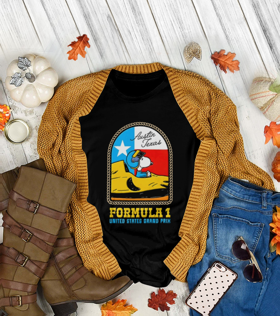 Formula 1 Snoopy United States Grand Prix Austin Texas T-Shirt