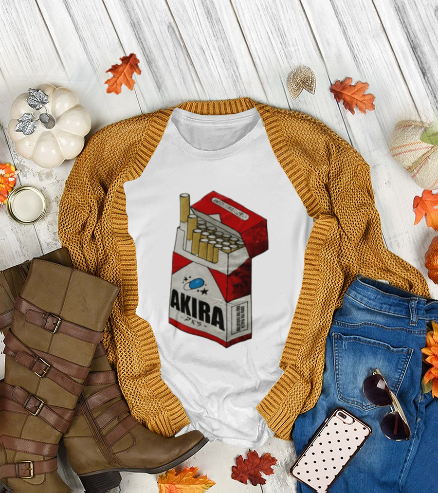 Akira Good For Health Bad For Education Cigarette Pack Capsule T-Shirt