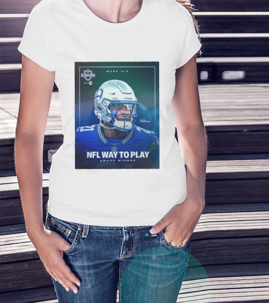 NFL Way To Play Devon Witherspoon Seattle Seahawks Week Six Award Winner T-Shirt