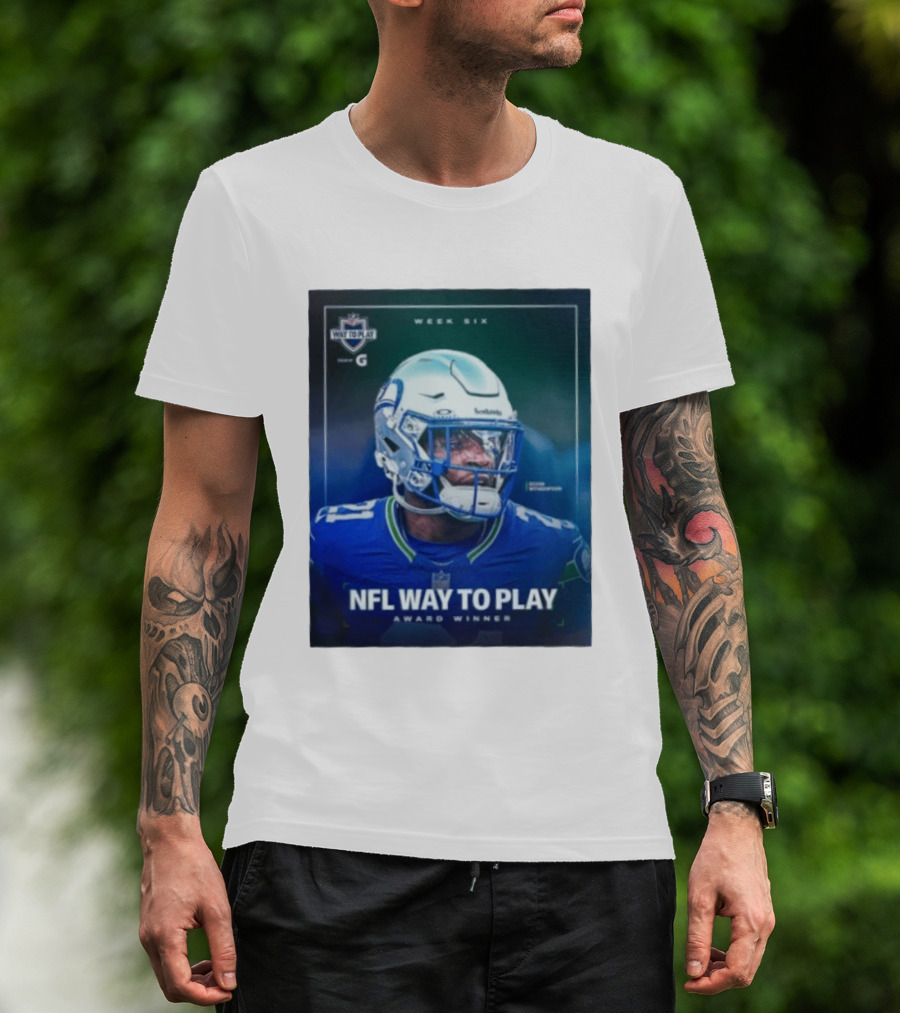 NFL Way To Play Devon Witherspoon Seattle Seahawks Week Six Award Winner T-Shirt