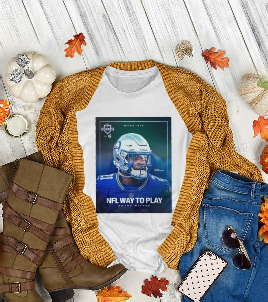 NFL Way To Play Devon Witherspoon Seattle Seahawks Week Six Award Winner T-Shirt
