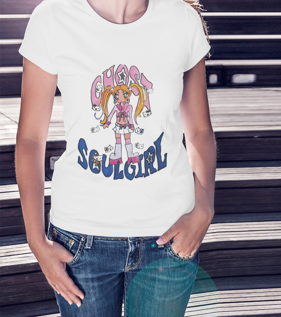 Ghost Soulgirl Anime Star Aesthetic Kawaii Girl T-Shirt