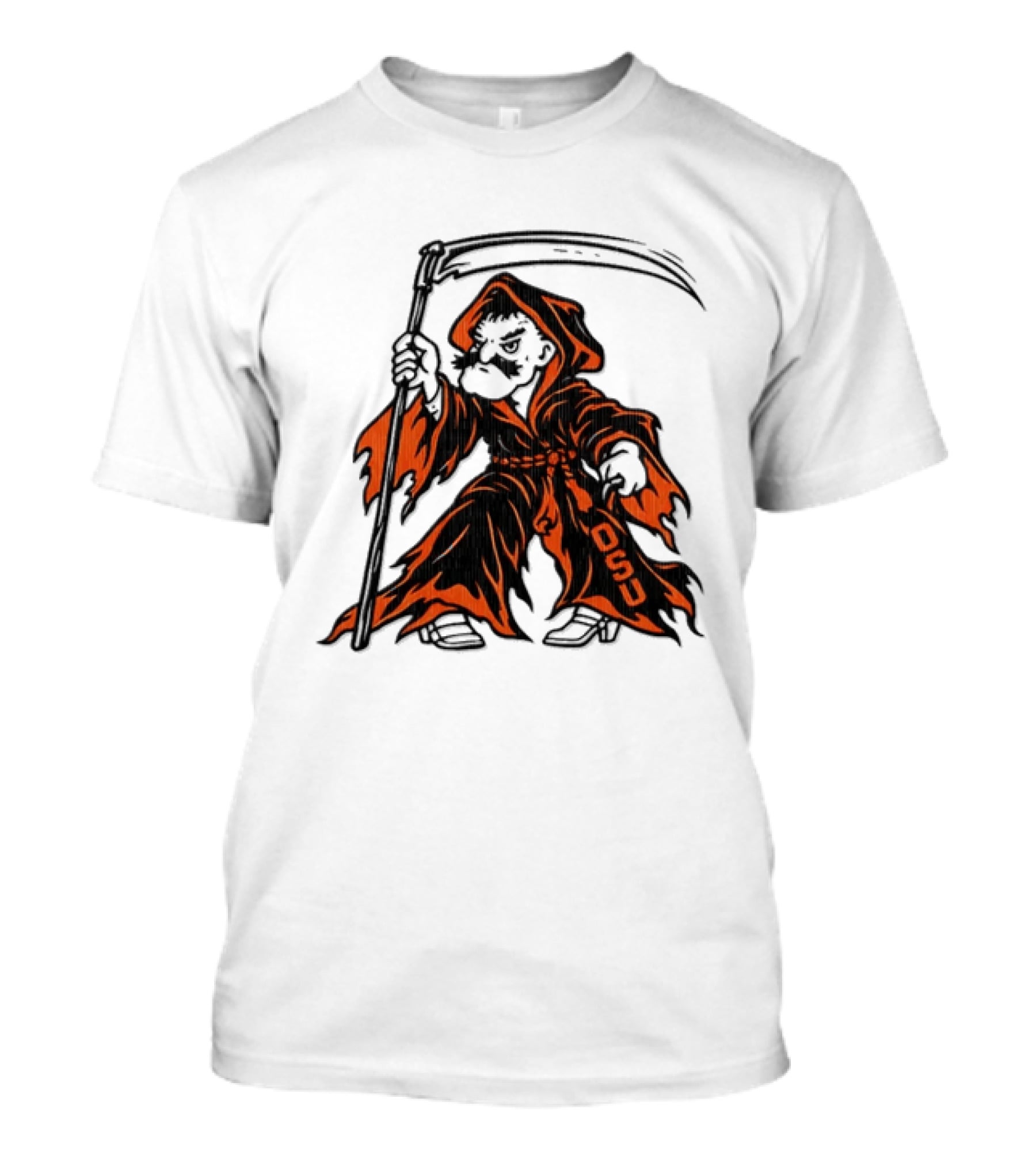 OSU Oklahoma State 2026 Halloween Grim Reaper Scythe Cowboy T-Shirt