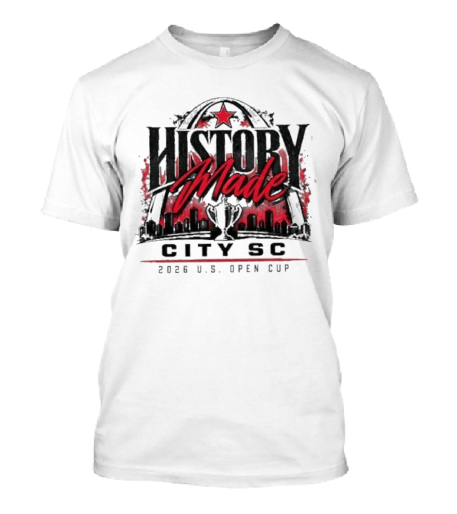History Made City SC 2026 U.S. Open Cup Arch Star Skyline T-Shirt