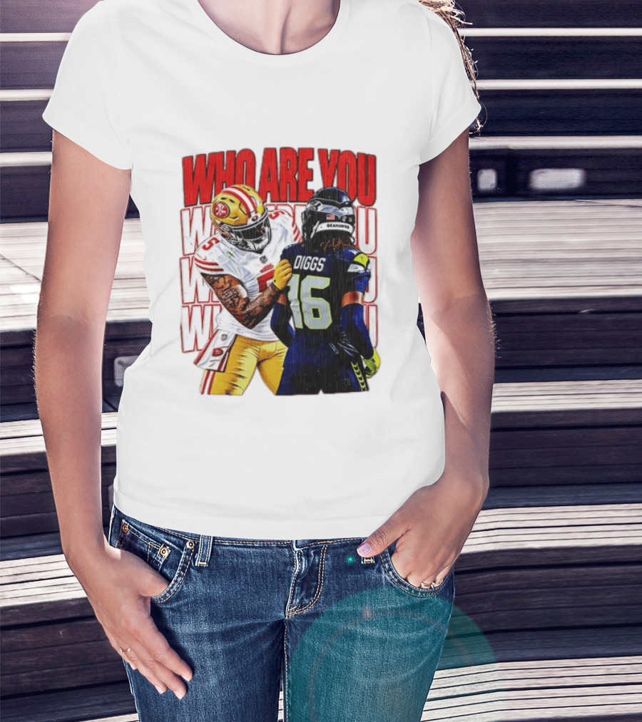 Mike Evans San Francisco 49ers Vs Trevon Diggs Seattle Seahawks Who Are You NFL Matchup T-Shirt