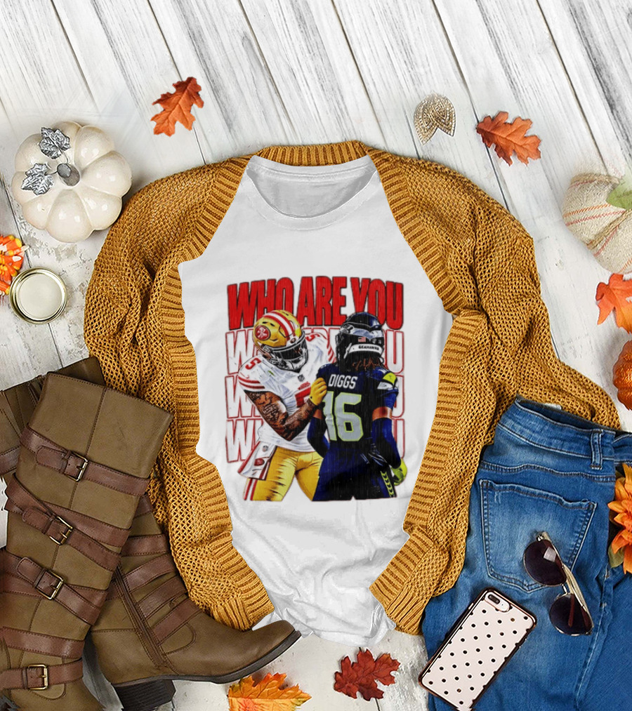 Mike Evans San Francisco 49ers Vs Trevon Diggs Seattle Seahawks Who Are You NFL Matchup T-Shirt