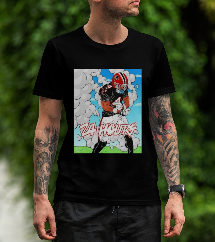 Atlanta Falcons 24 Hours Number 4 Player Game Day Action T-Shirt