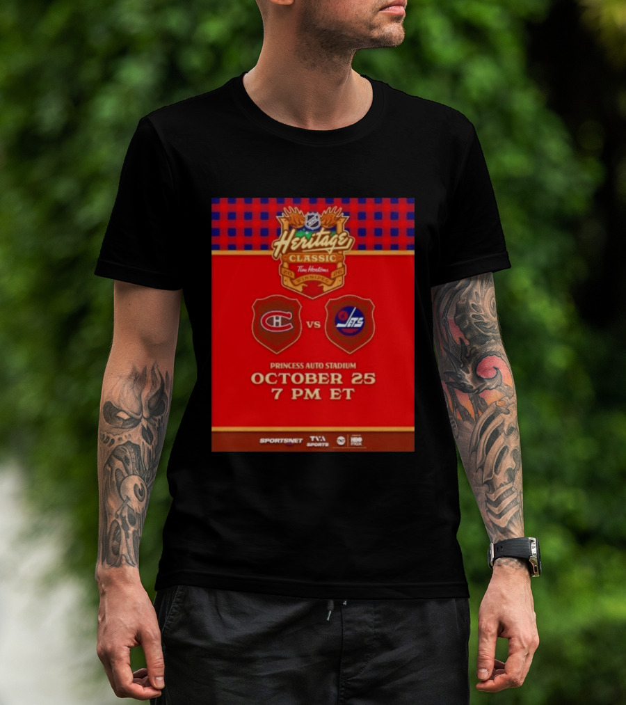 NHL Heritage Classic 2026 Montreal Canadiens Vs Winnipeg Jets October 25 Princess Auto Stadium 7 PM ET T-Shirt