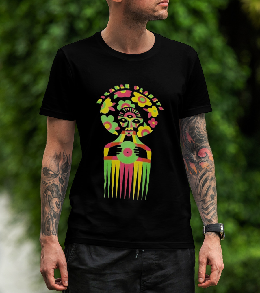 Digable Planets Floral Afro Pick Psychedelic 90s Hip Hop T-Shirt