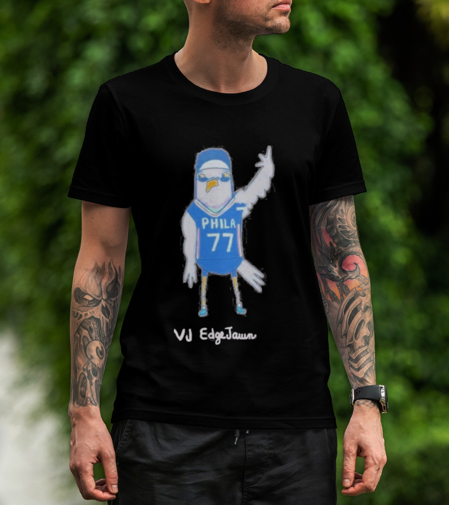 Phila 77 Pigeon VJ EdgeJawn Philadelphia 76ers Basketball T-Shirt
