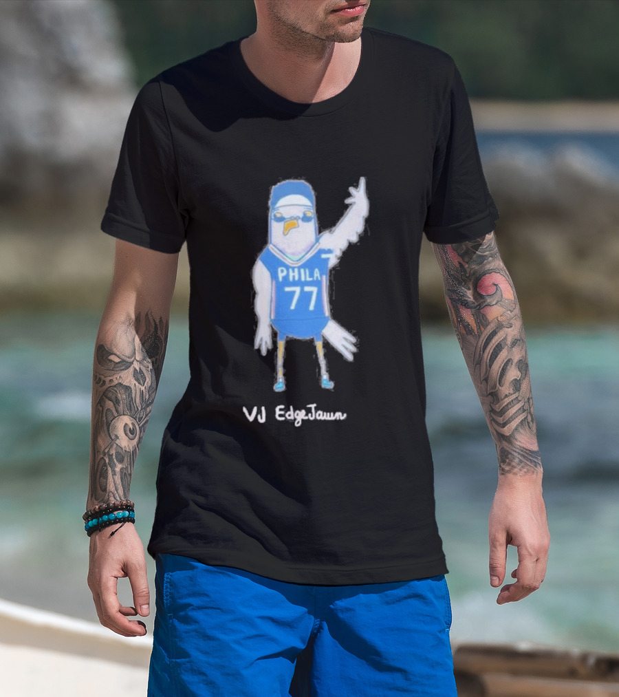 Phila 77 Pigeon VJ EdgeJawn Philadelphia 76ers Basketball T-Shirt