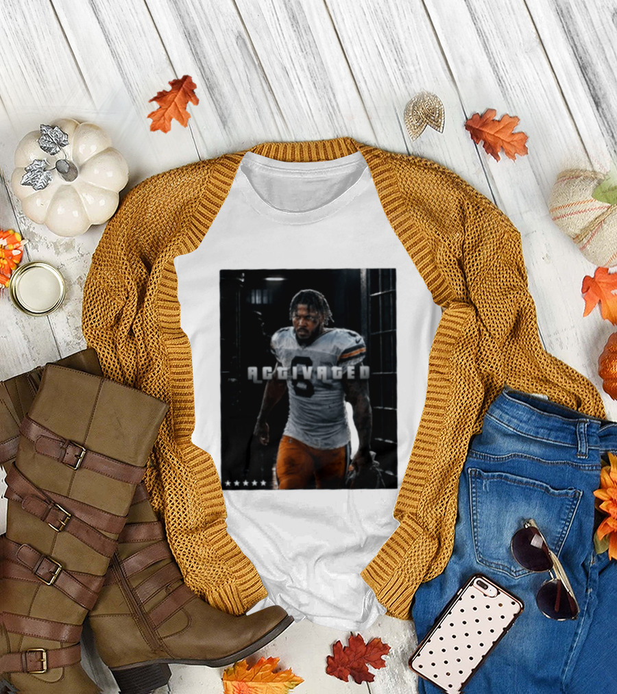 Activated No 8 Football Player Determined Athlete Sports Motivation T-Shirt