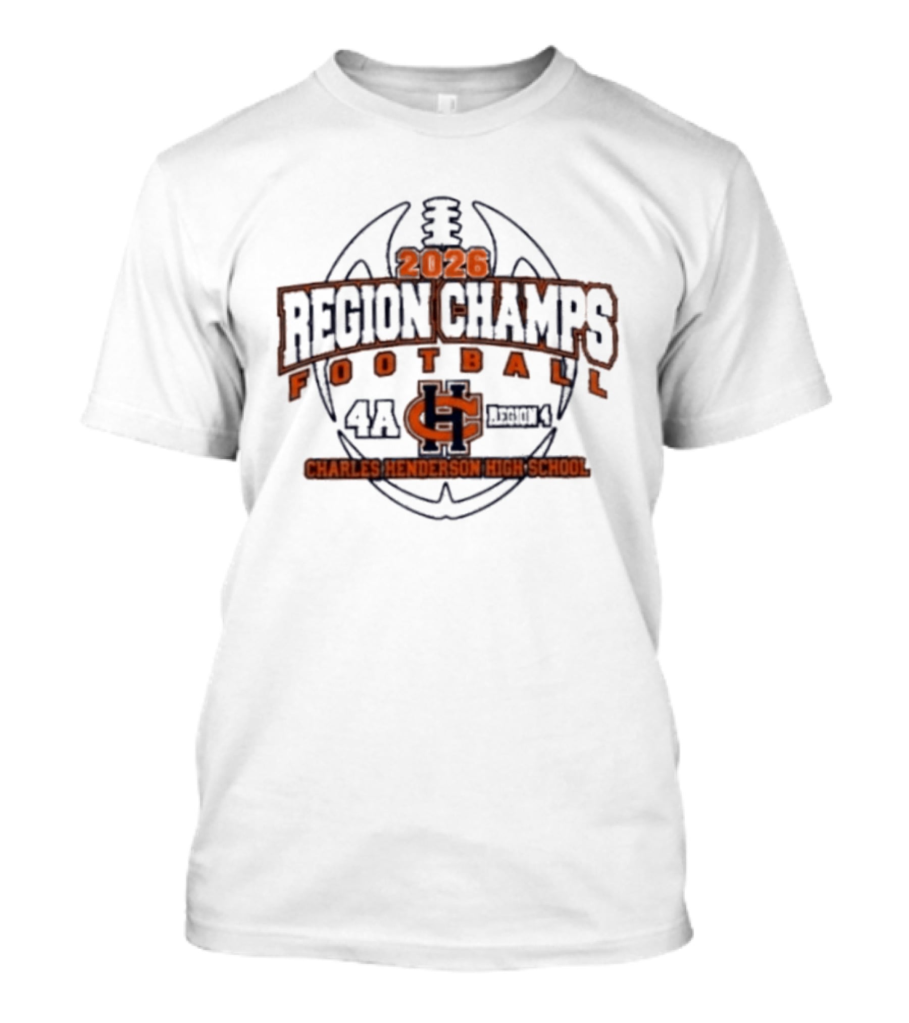 Charles Henderson High School 2026 Region Champs Football 4A Region 4 T-Shirt
