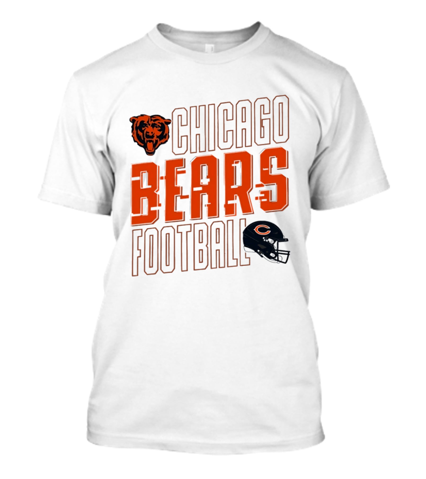 Chicago Bears Football Team Vintage Bear Helmet T-Shirt