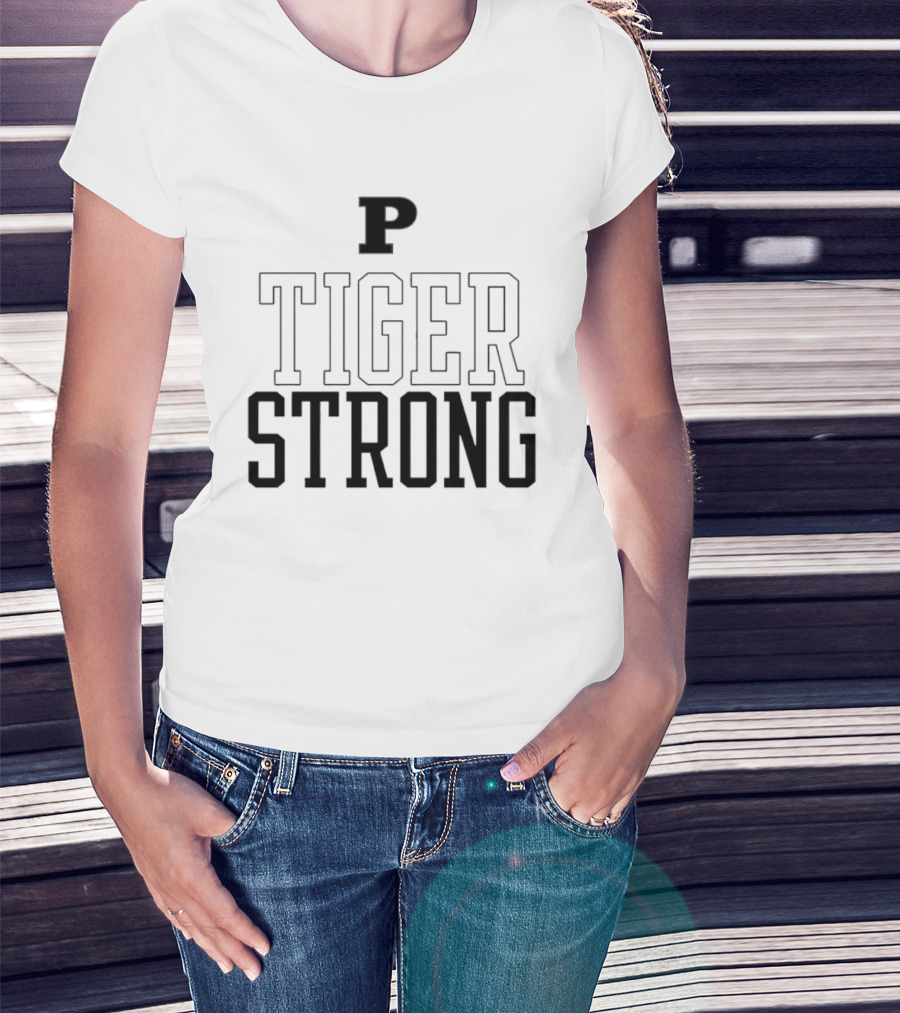 P Tiger Strong School Spirit Team Pride T-Shirt