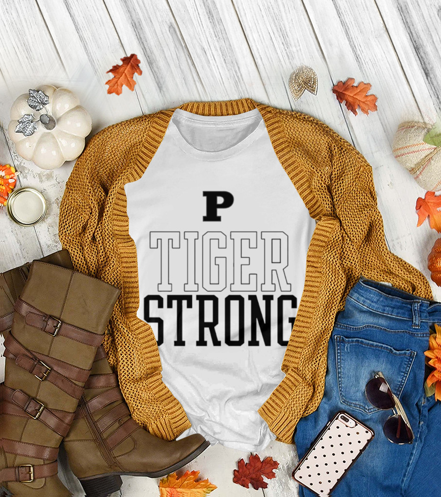 P Tiger Strong School Spirit Team Pride T-Shirt