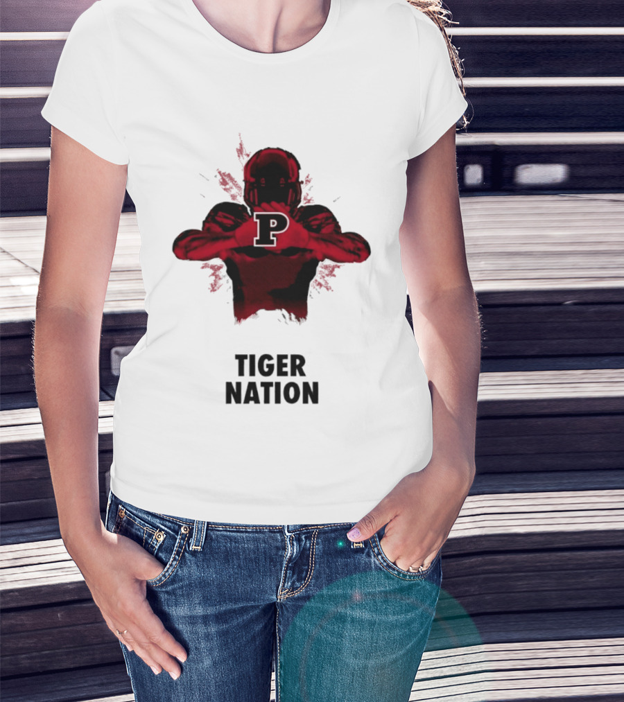 Tiger Nation Football Player With P T-Shirt
