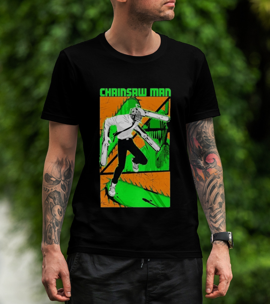 Chainsaw Man Denji Manga Anime Character Action T-Shirt