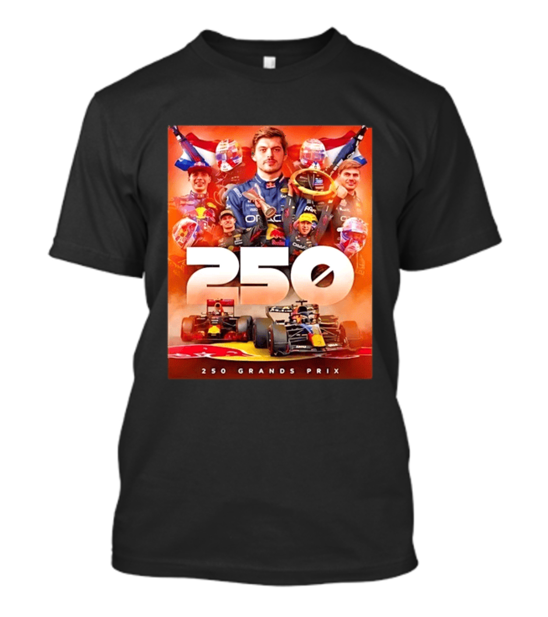Max Verstappen Oracle Red Bull Racing 250 Grands Prix Celebration T-Shirt