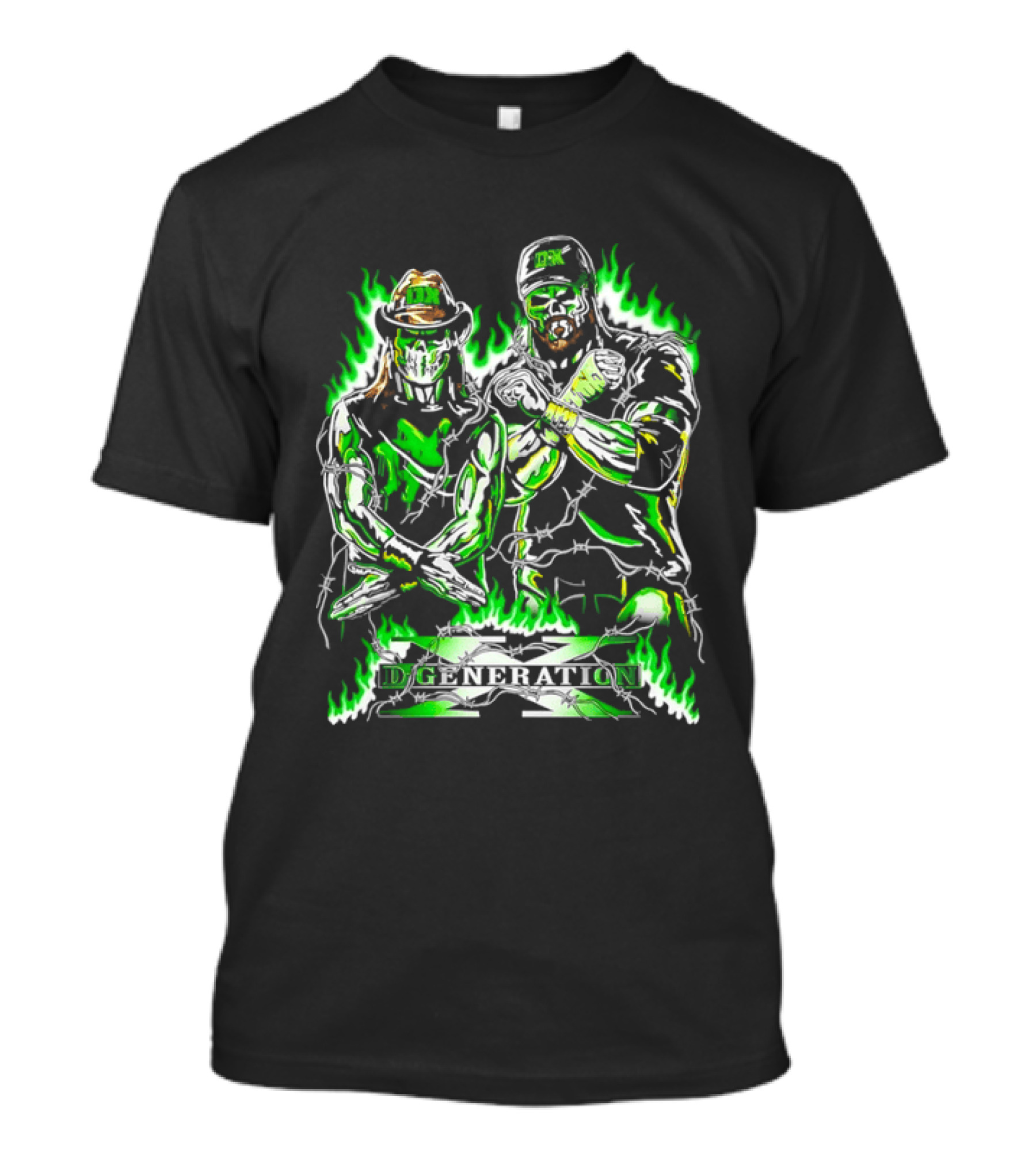 D Generation X DX WWE Warren Lotas Neon Sketch T-Shirt