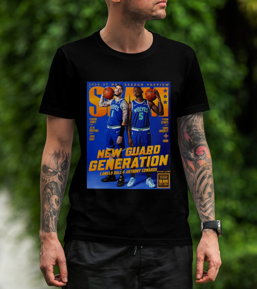 2026 27 NBA Season Preview New Guard Generation LaMelo Ball Anthony Edwards SLAM Wolves T-Shirt