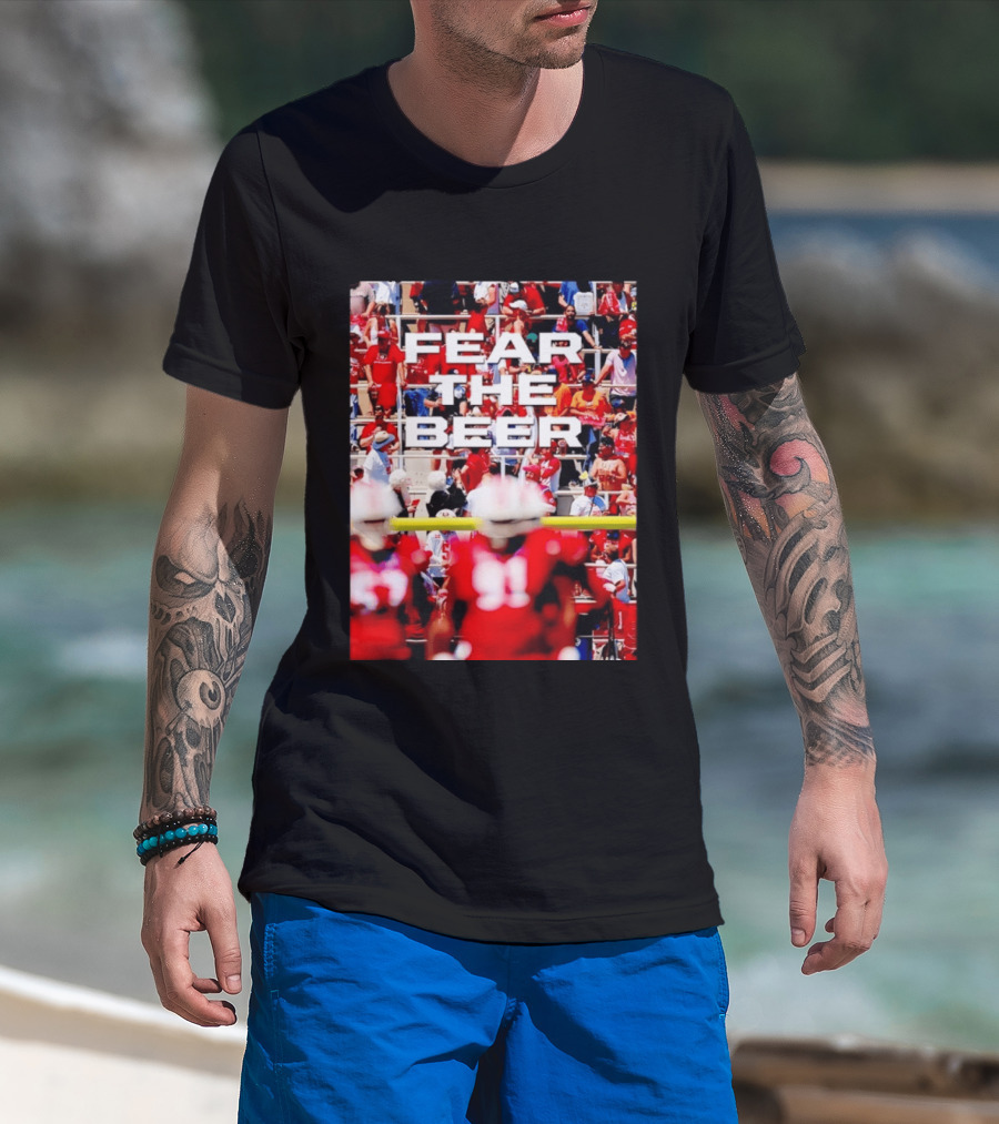 Fear The Beer Football Tailgate Stadium Crowd T-Shirt