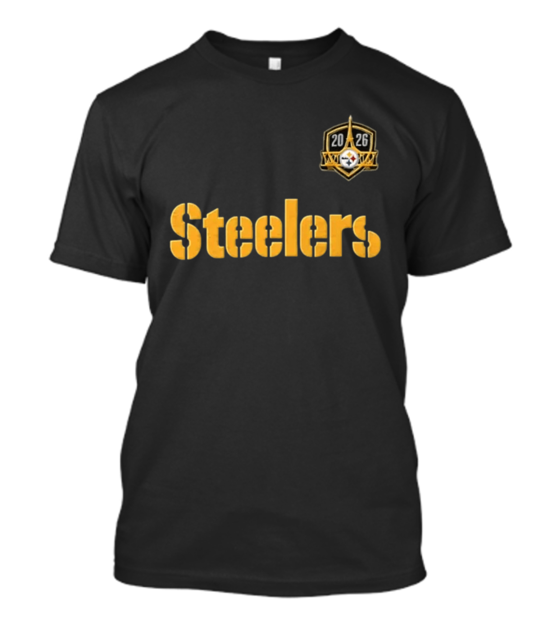 Pittsburgh Steelers Eiffel Tower 2026 Paris Game Event T-Shirt