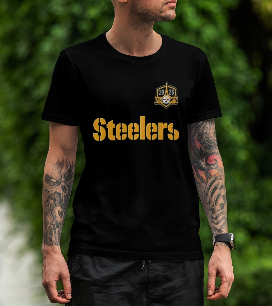 Pittsburgh Steelers Eiffel Tower 2026 Paris Game Event T-Shirt