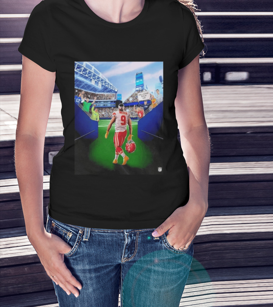 Walker No 9 Welcome Back K9 Seattle Seahawks Stadium Celebration Scene T-Shirt