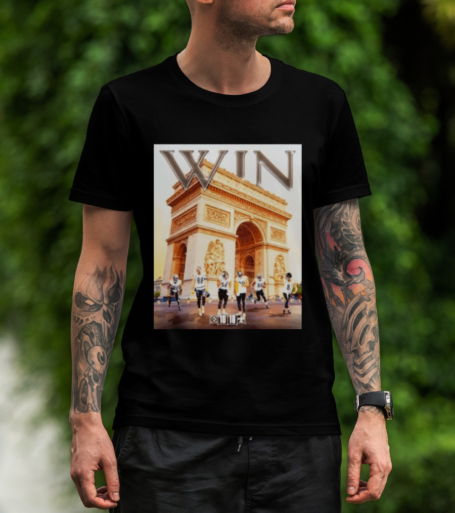 Pittsburgh Steelers Victory 16 10 Arc De Triomphe Paris Celebration T-Shirt