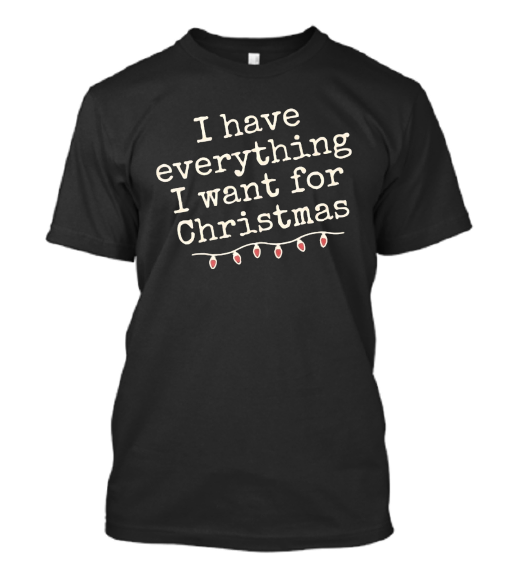 I Have Everything I Want For Christmas Holiday Lights T-Shirt