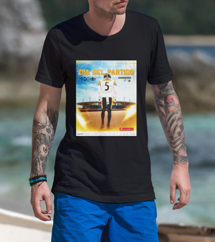 Ramsey No 5 Pittsburgh Steelers Dia Del Partido Stade De France October 25th 2026 NFL Network T-Shirt