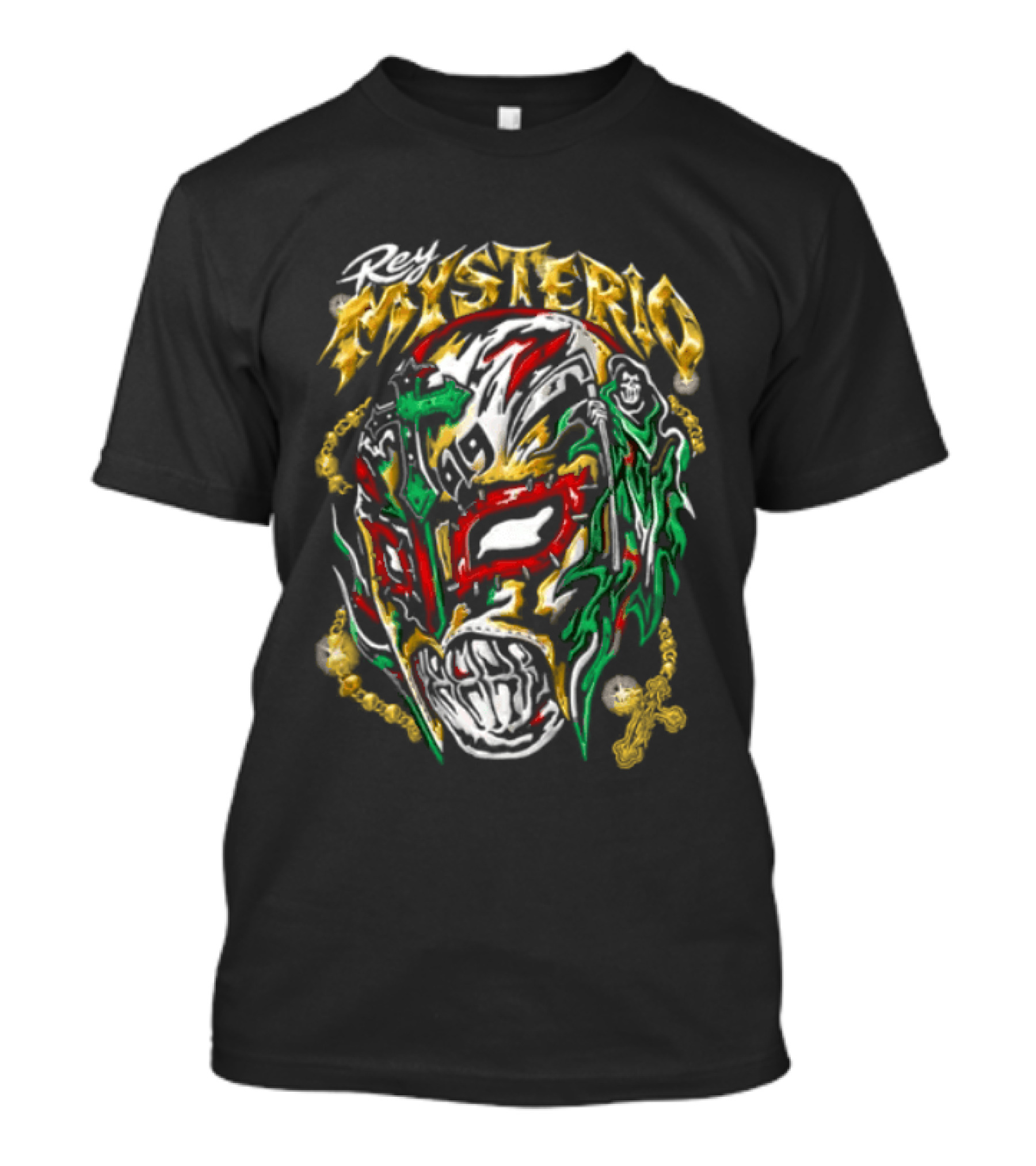 Rey Mysterio 619 WWE Lucha Libre Mask Design Multicolor T-Shirt