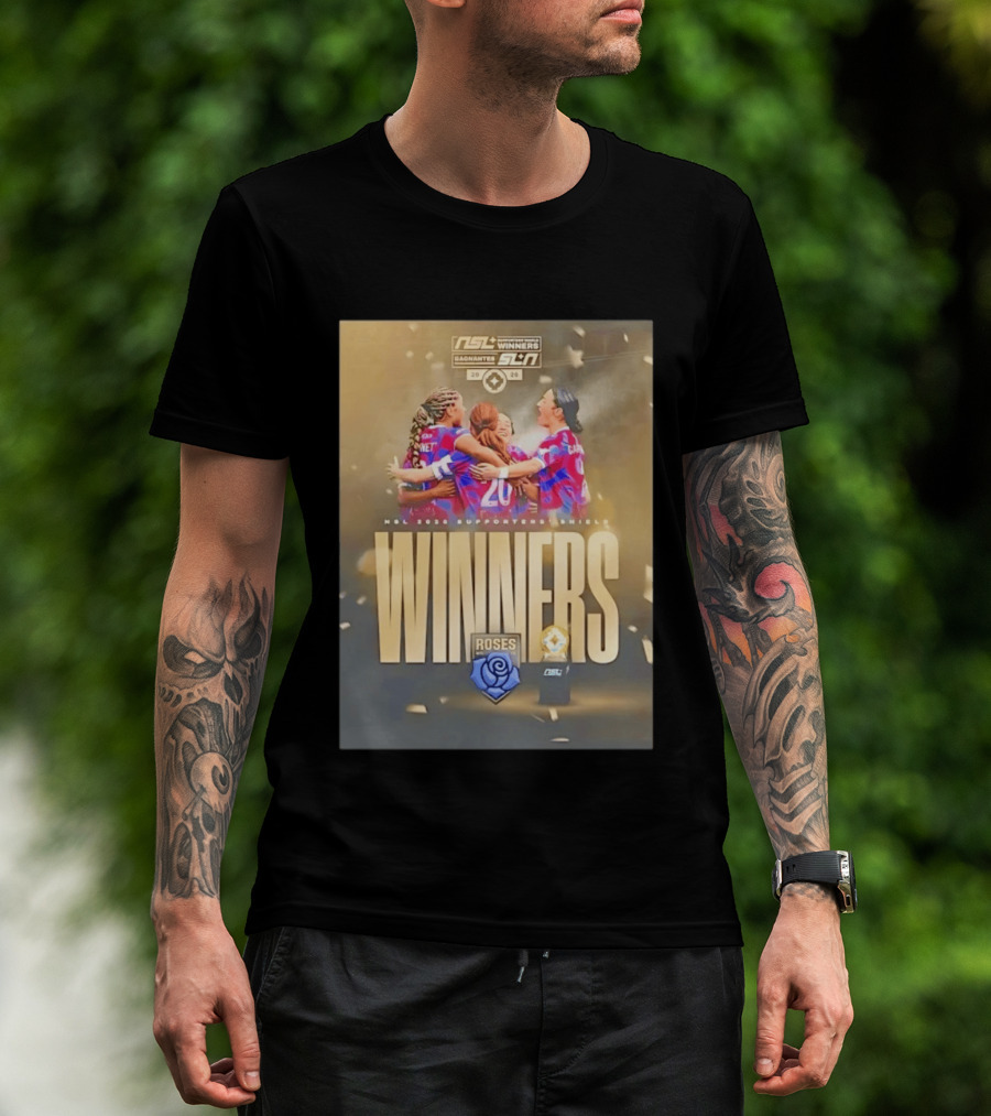 Roses MTL FC 2026 NSL Supporters' Shield Winners Celebration Team Unity T-Shirt