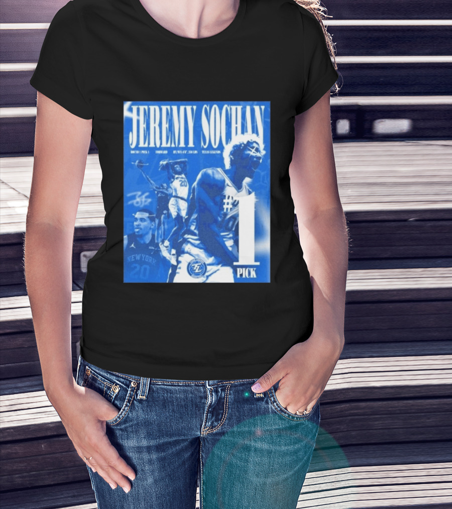 Jeremy Sochan No. 1 Pick 2026 NBA G League Draft Texas Legends T-Shirt