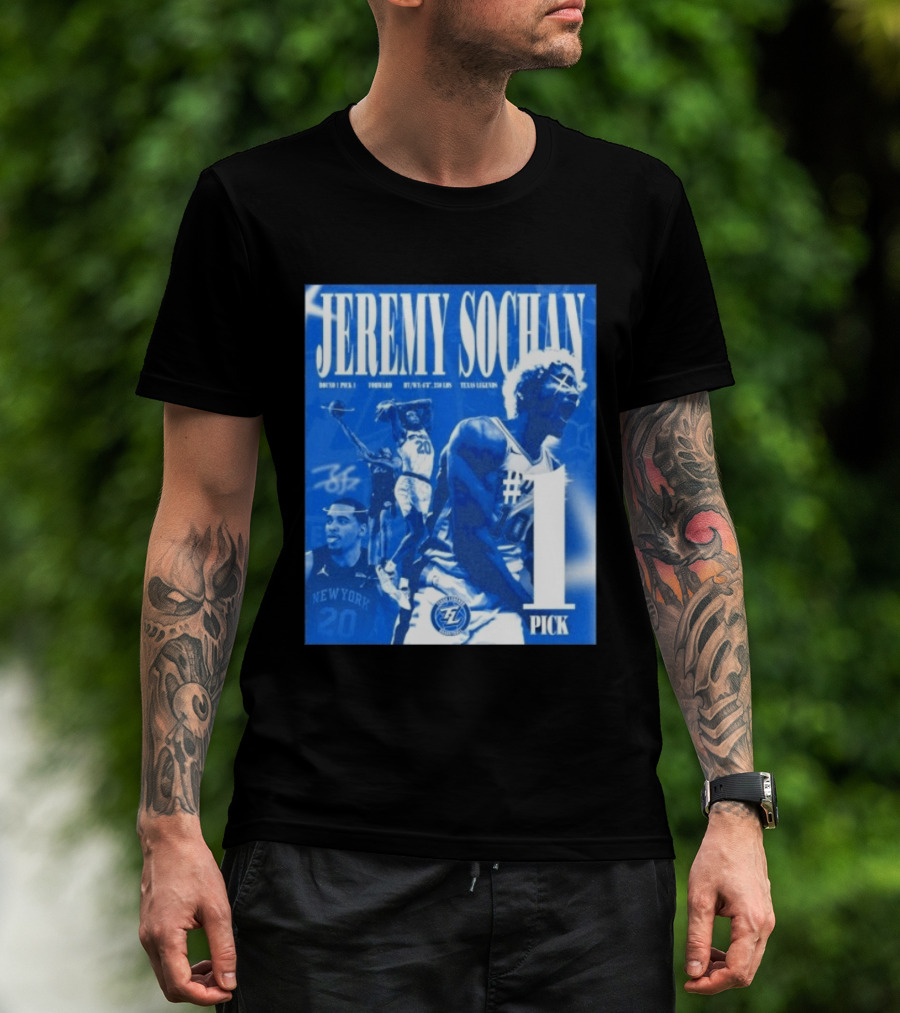 Jeremy Sochan No. 1 Pick 2026 NBA G League Draft Texas Legends T-Shirt