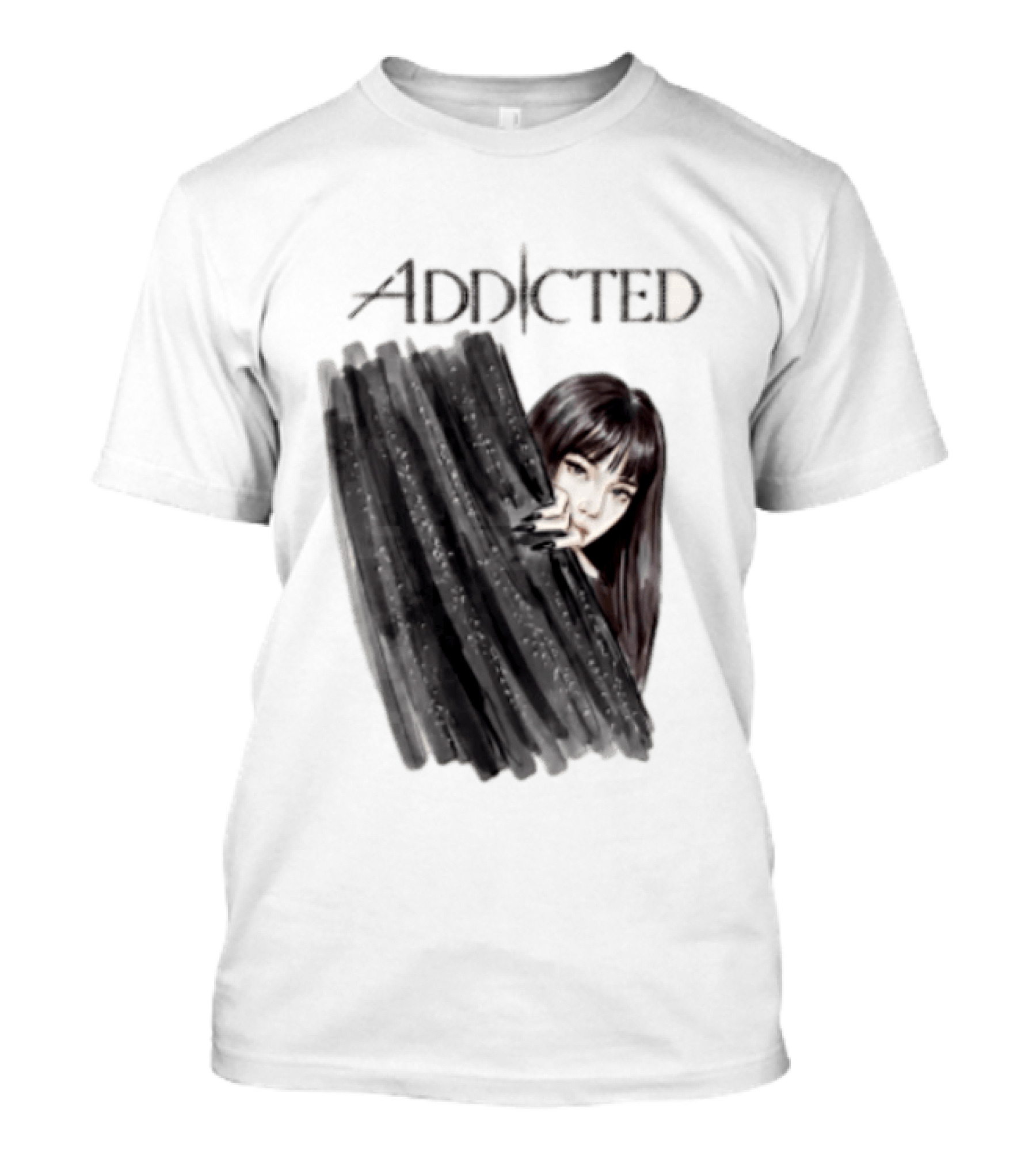 Addicted Dark Aesthetic Woman Steph Blum Mysterious Attraction T-Shirt